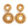 Cercei inox placaj aur 18K, 2 x floarea soarelui
