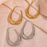 Cercei inox statement oval 13,6 g