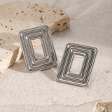 Cercei inox dreptunghiulari 12.3 g
