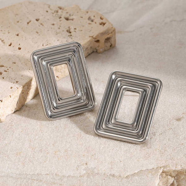 Cercei inox dreptunghiulari 12.3 g