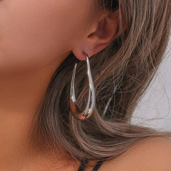 Cercei inox statement oval 13,6 g
