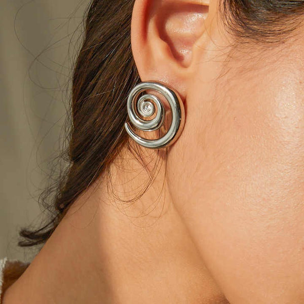 Cercei inox Melc spiralat 15 g
