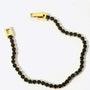 Bratara inox, placaj aur 18K, CZ negru 3 mm, 17 cm, 3,5 g