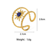 Inel inox cu lapis lazuli Soare 2 straturi 1,8 g /58