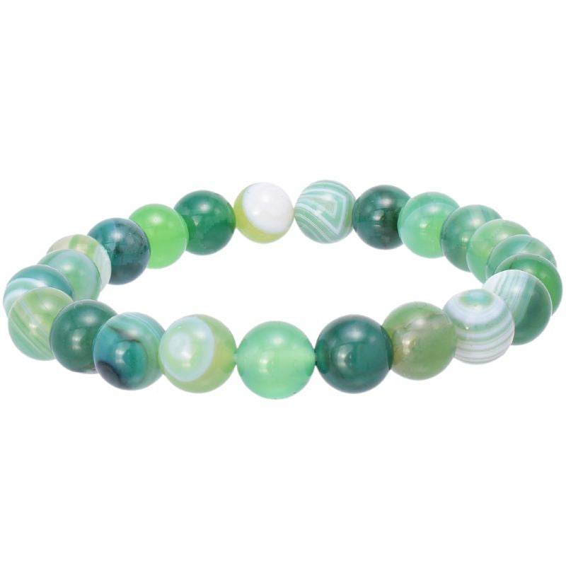 Bratara pietre semipretioase agat verde 8 mm - Podoabele Mele