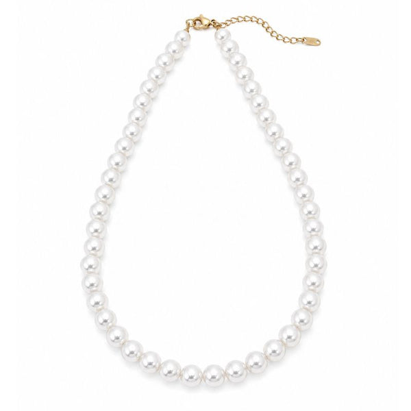 Colier imitatie perle din otel inoxidabil placat cu aur 18K
