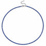 Colier tennis din otel inoxidabil, CZ albastru 3 mm, lungime 45 + 5 cm