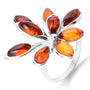 Inel argint Explozie de chihlimbar cherry - Podoabele Mele