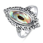 Inel argint filigran -  - scoica abalone - Podoabele Mele